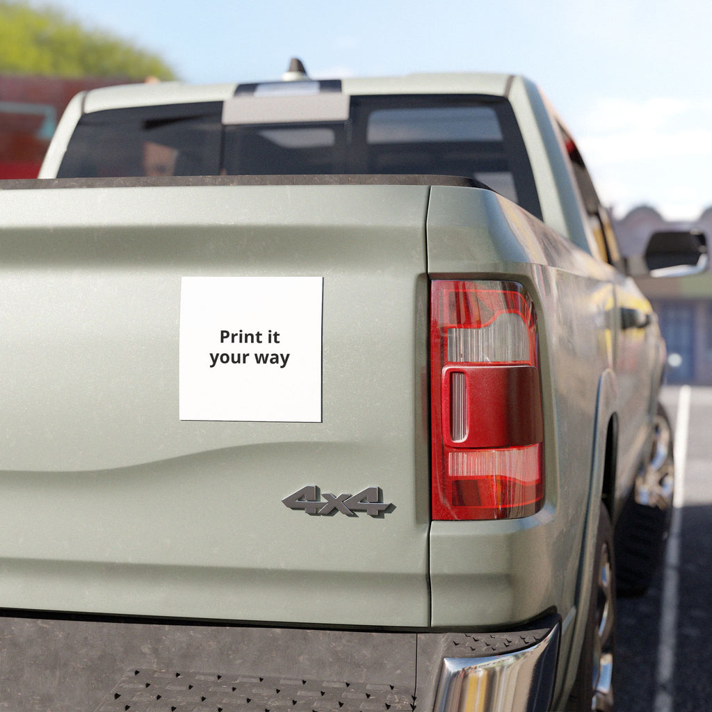 Custom Square Car Magnet – Personalized "Print It Your Way" Vehicle Sign