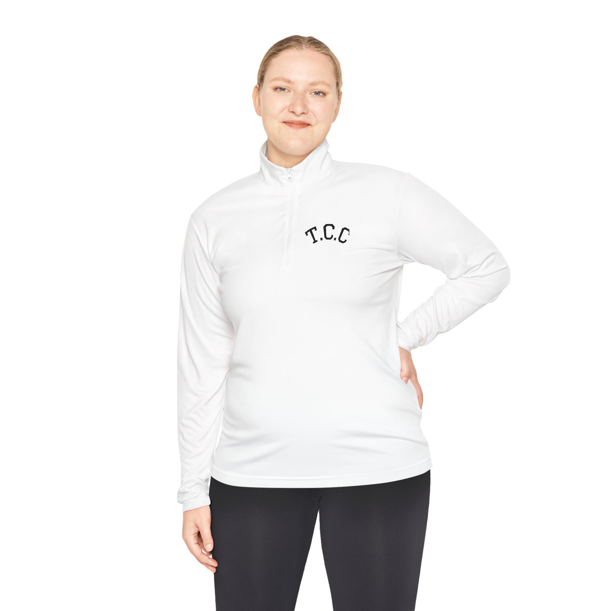 T.C.C. Brand Premium Quarter-Zip Pullover — Minimal Athletic Logo Pullover