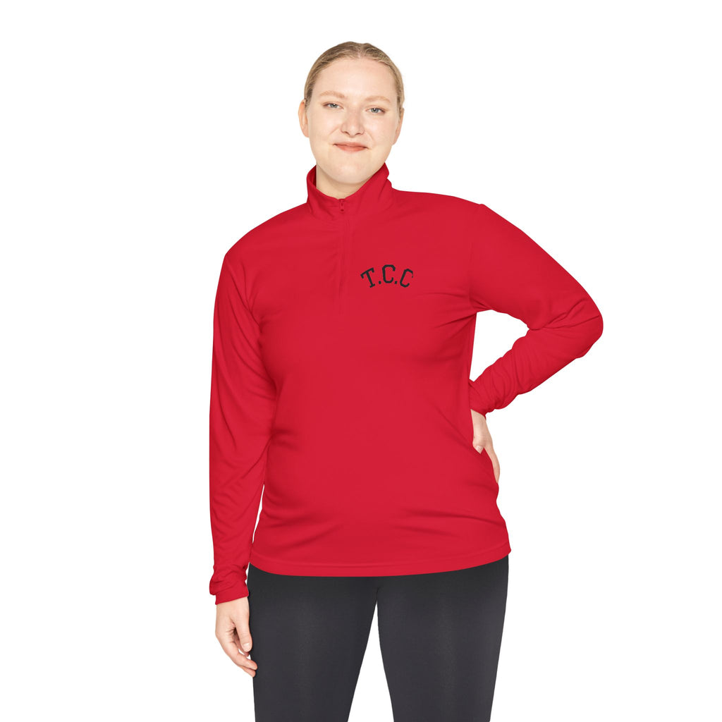 T.C.C. Brand Premium Quarter-Zip Pullover — Minimal Athletic Logo Pullover