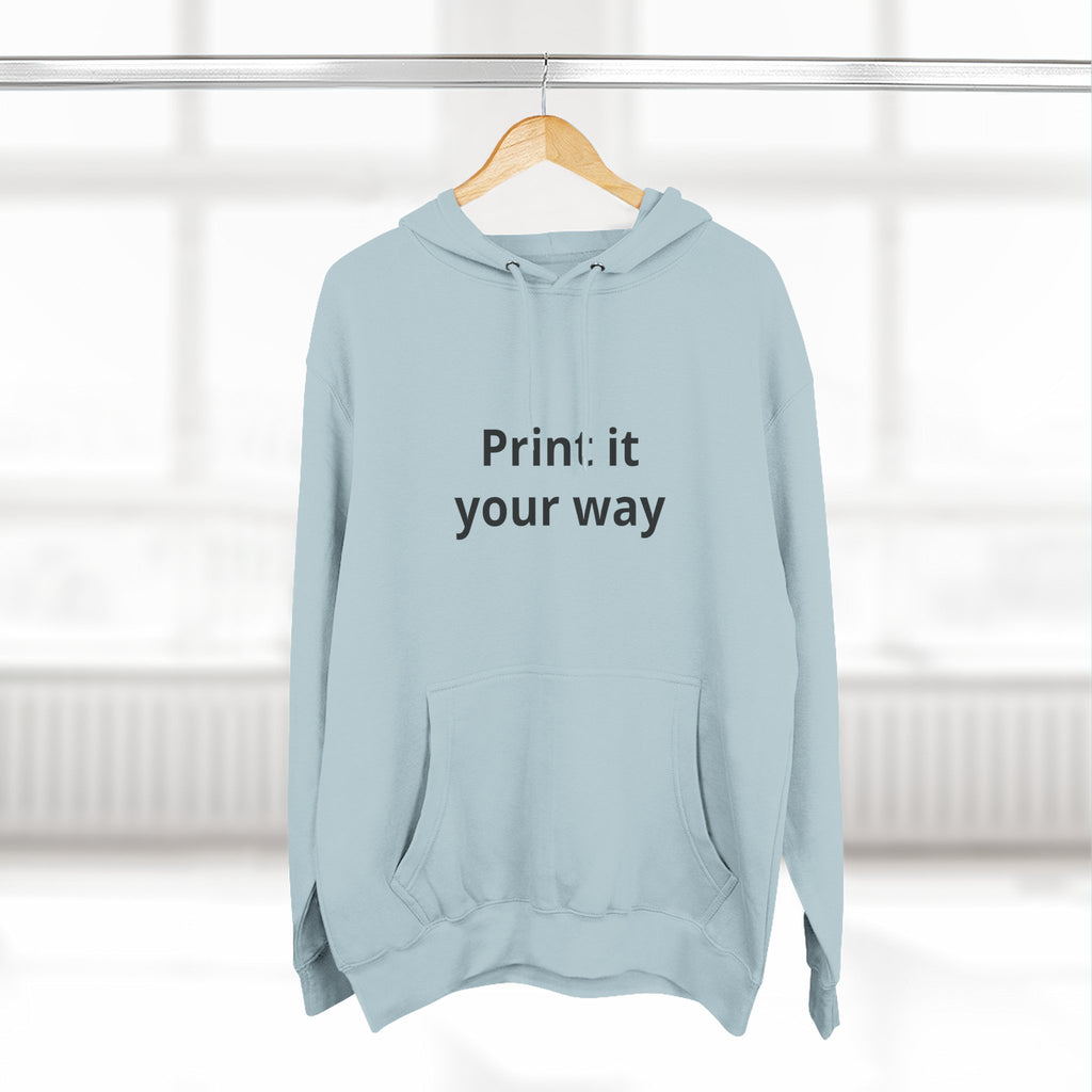 Three-Panel Fleece Hoodie