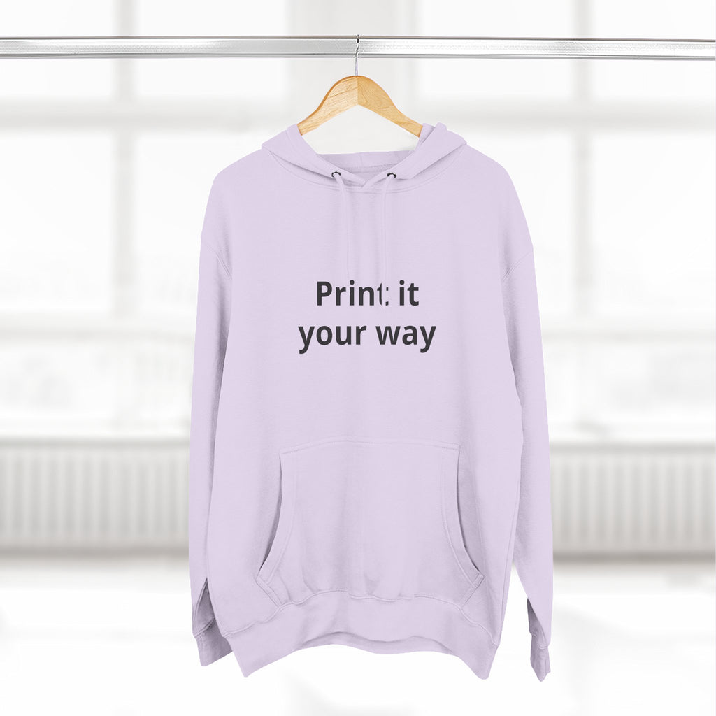 Three-Panel Fleece Hoodie