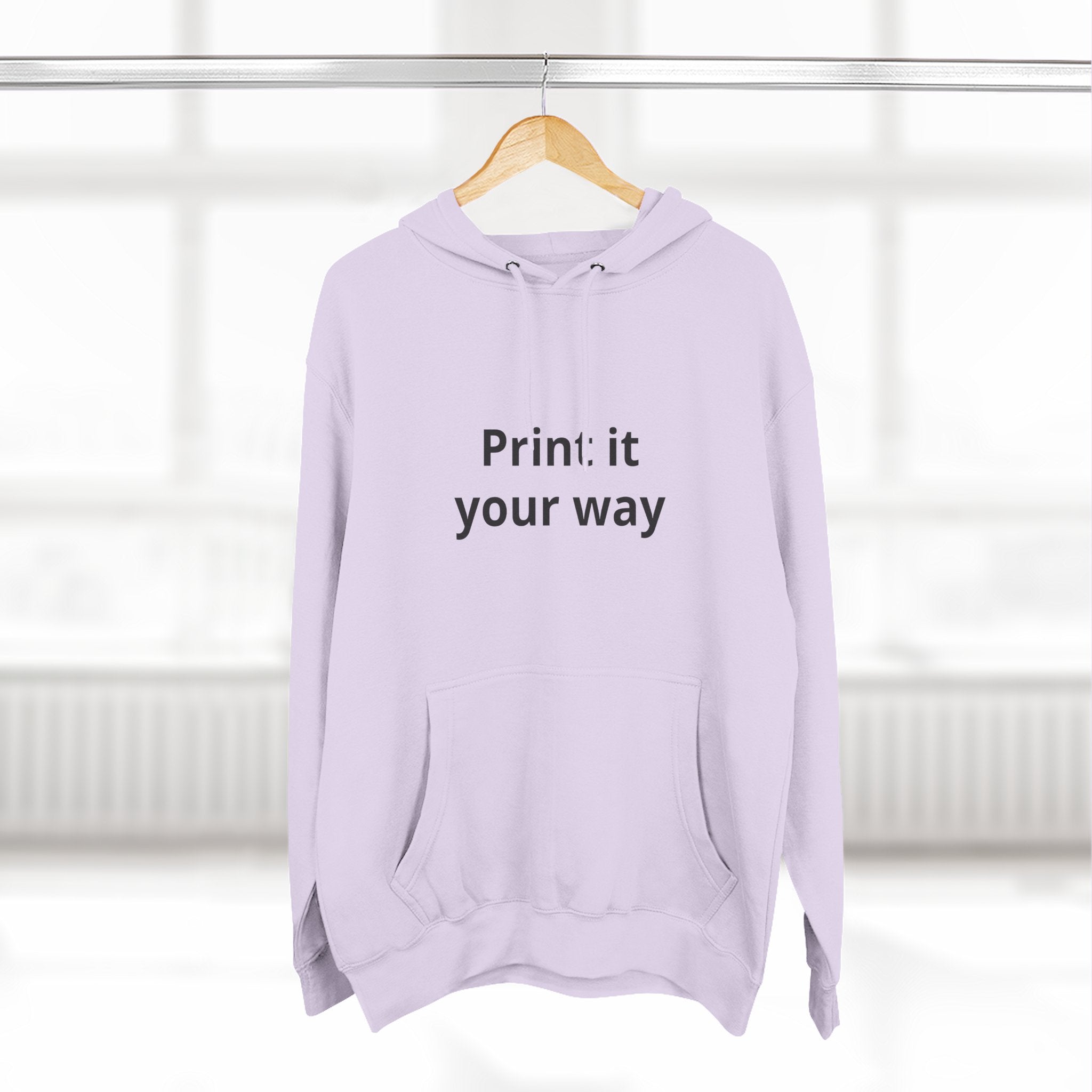 Three-Panel Fleece Hoodie