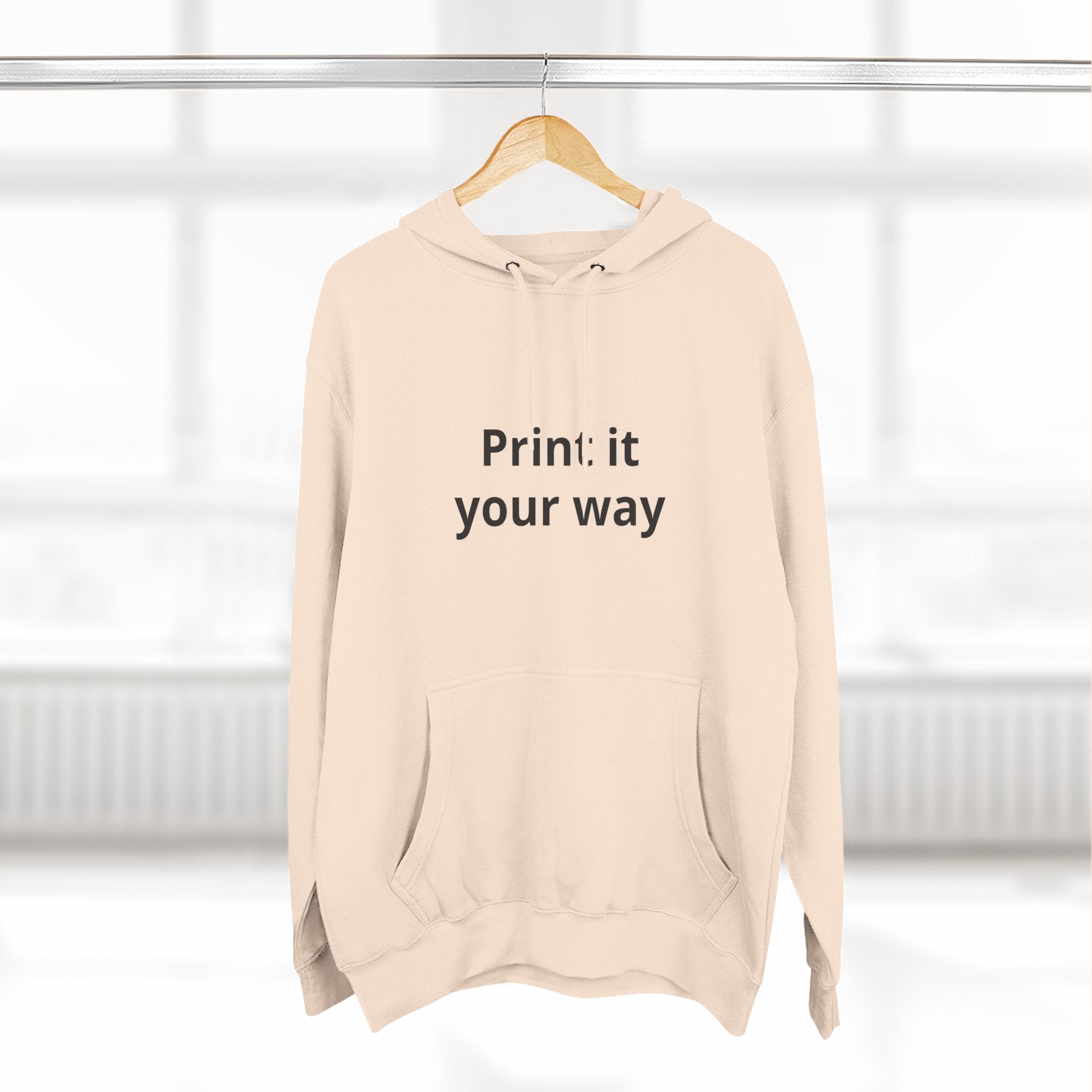 Three-Panel Fleece Hoodie