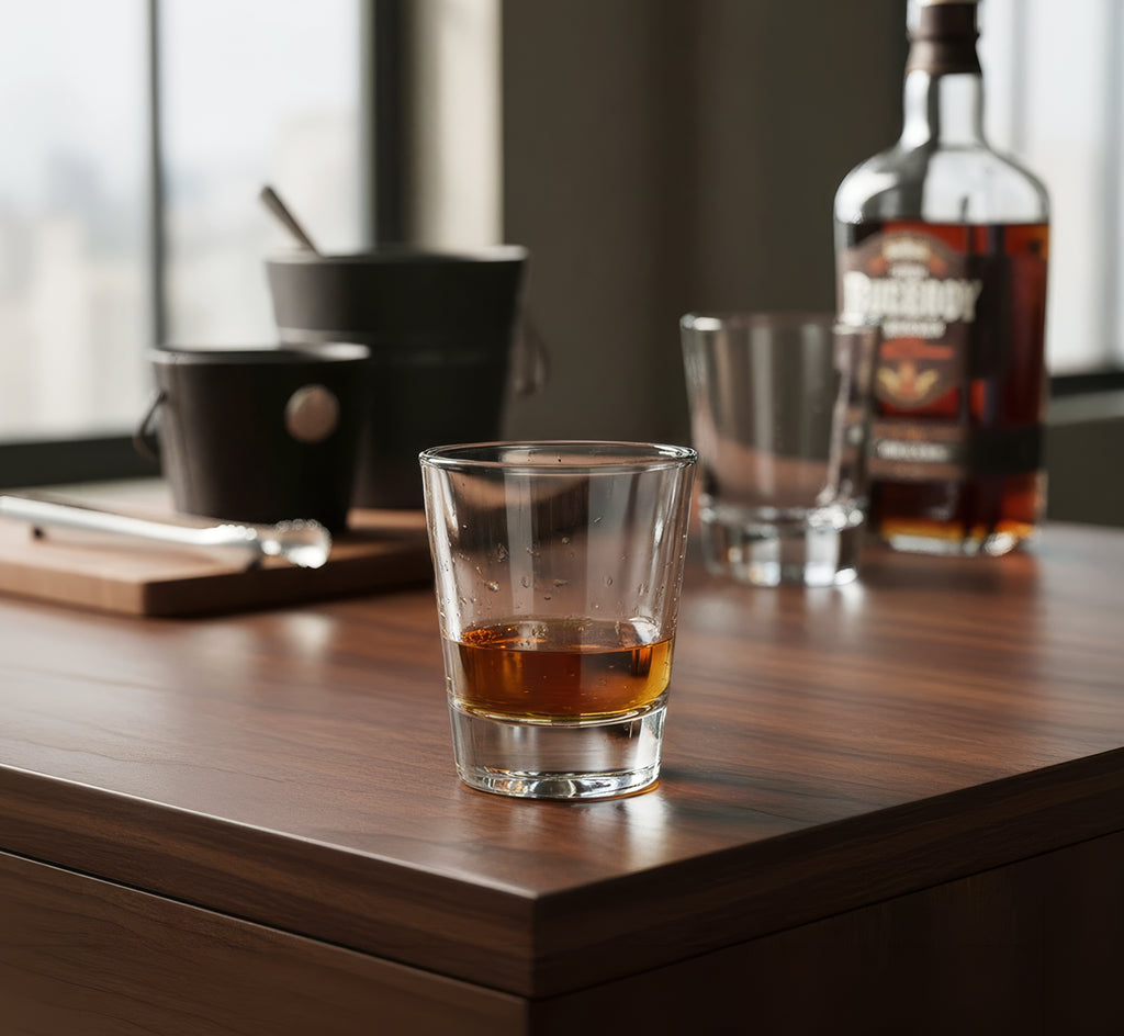Engraved 1.5oz Shot Glass — Custom Text 'Print it your way'