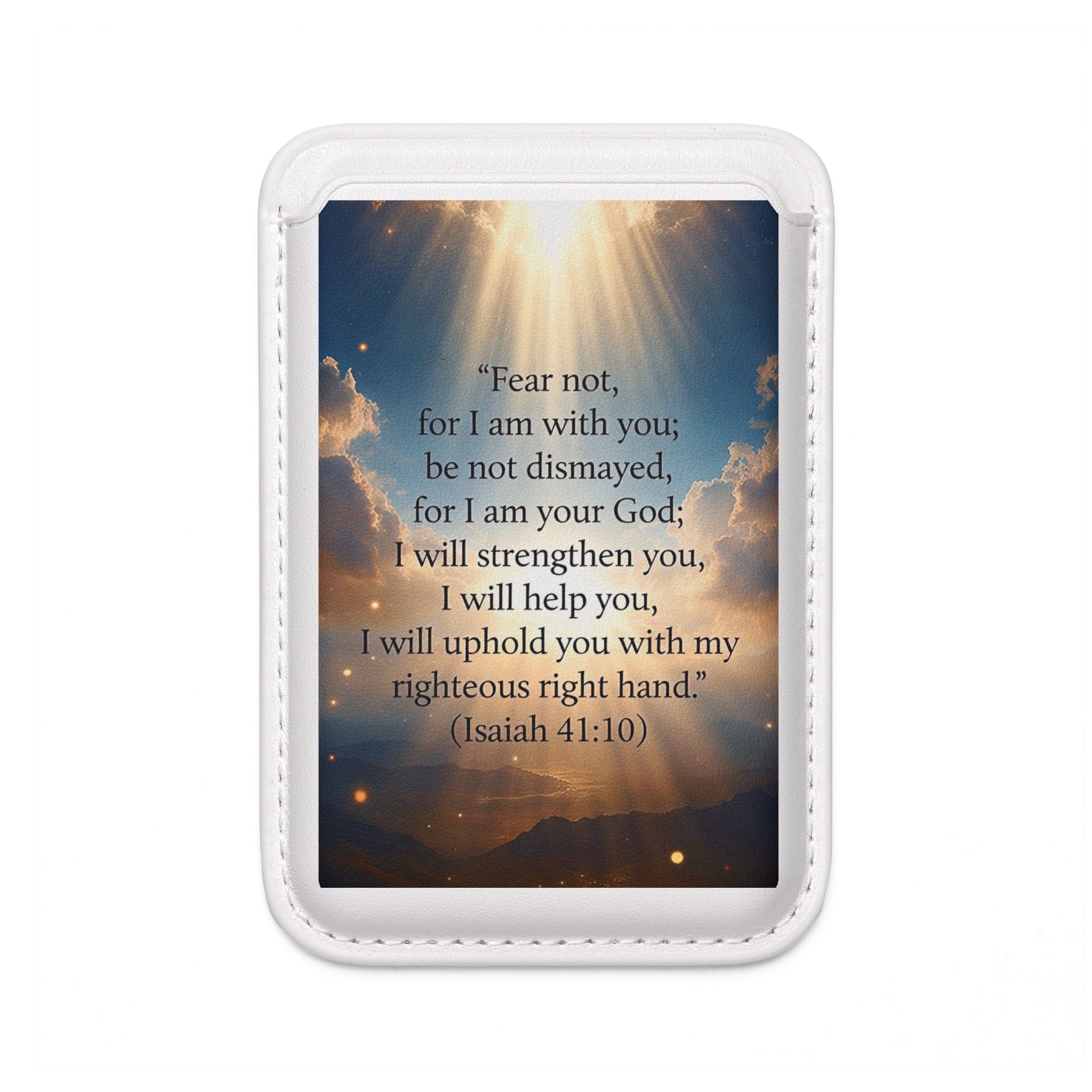 MagSafe Vegan Wallet — Isaiah 41:10 Scripture Card Holder