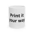 Custom Photo & Text Ceramic Mug — 11oz or 15oz Personalized Coffee Cup
