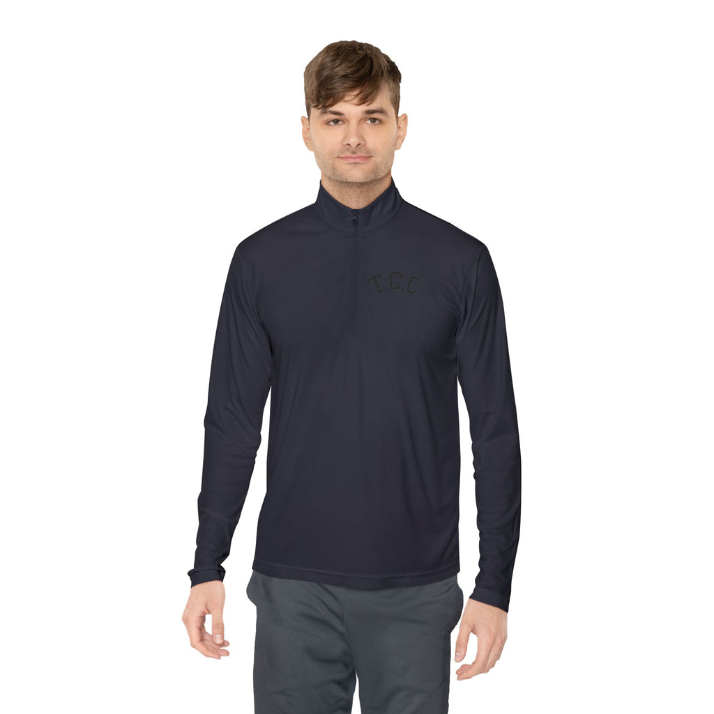 T.C.C. Brand Premium Quarter-Zip Pullover — Minimal Athletic Logo Pullover