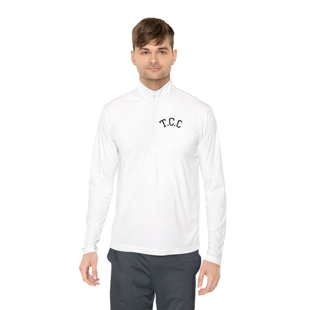T.C.C. Brand Premium Quarter-Zip Pullover — Minimal Athletic Logo Pullover