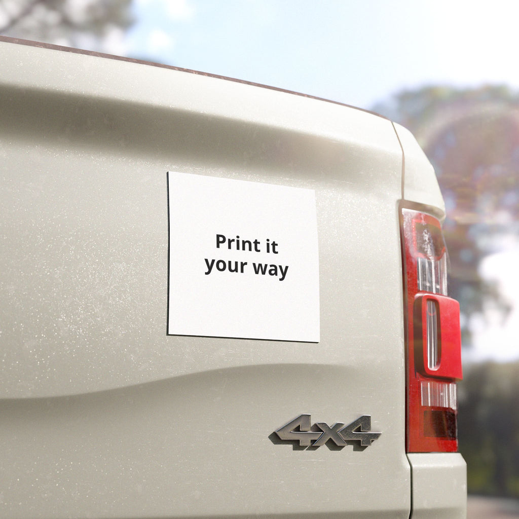 Custom Square Car Magnet – Personalized "Print It Your Way" Vehicle Sign