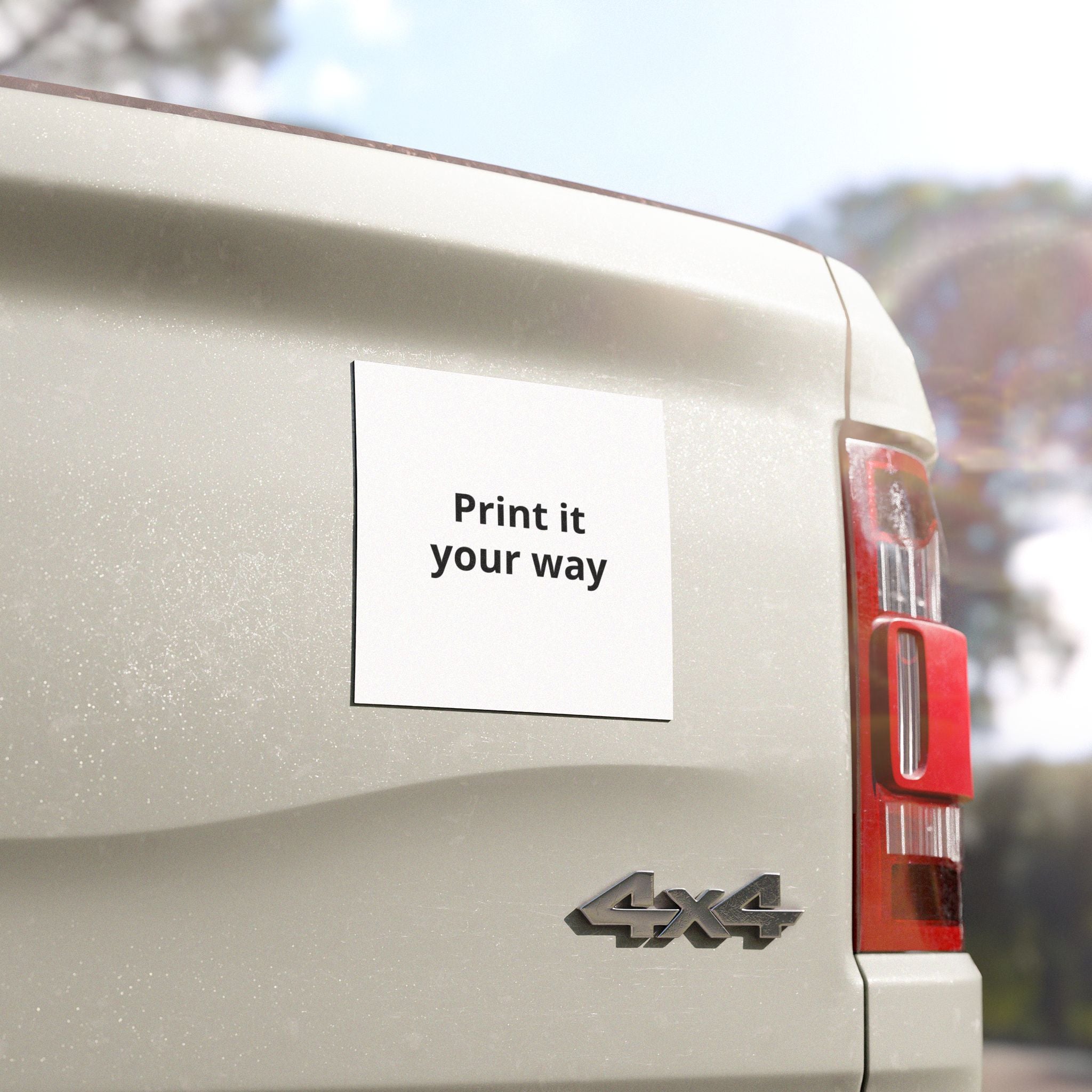 Custom Square Car Magnet – Personalized "Print It Your Way" Vehicle Sign
