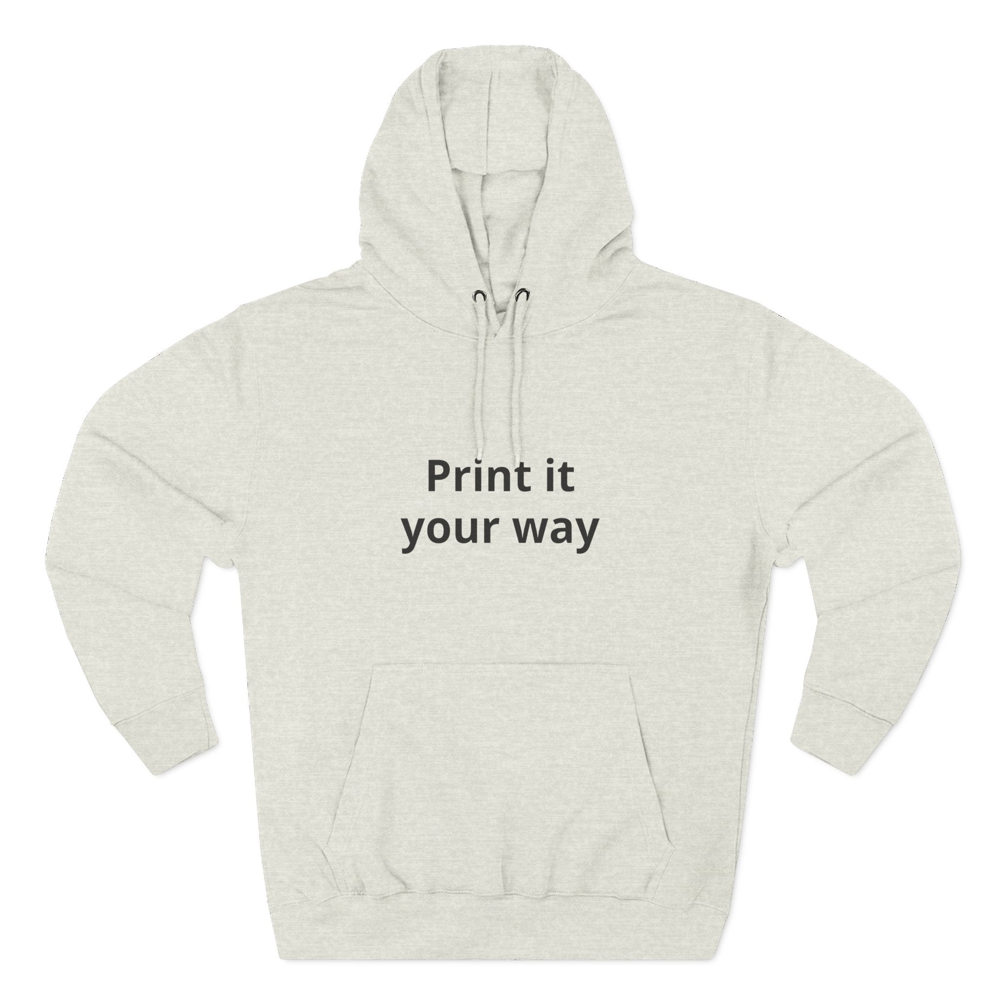 Three-Panel Fleece Hoodie