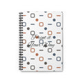 Modern Geometric Spiral Notebook — “Print it Your Way” Ruled Journal