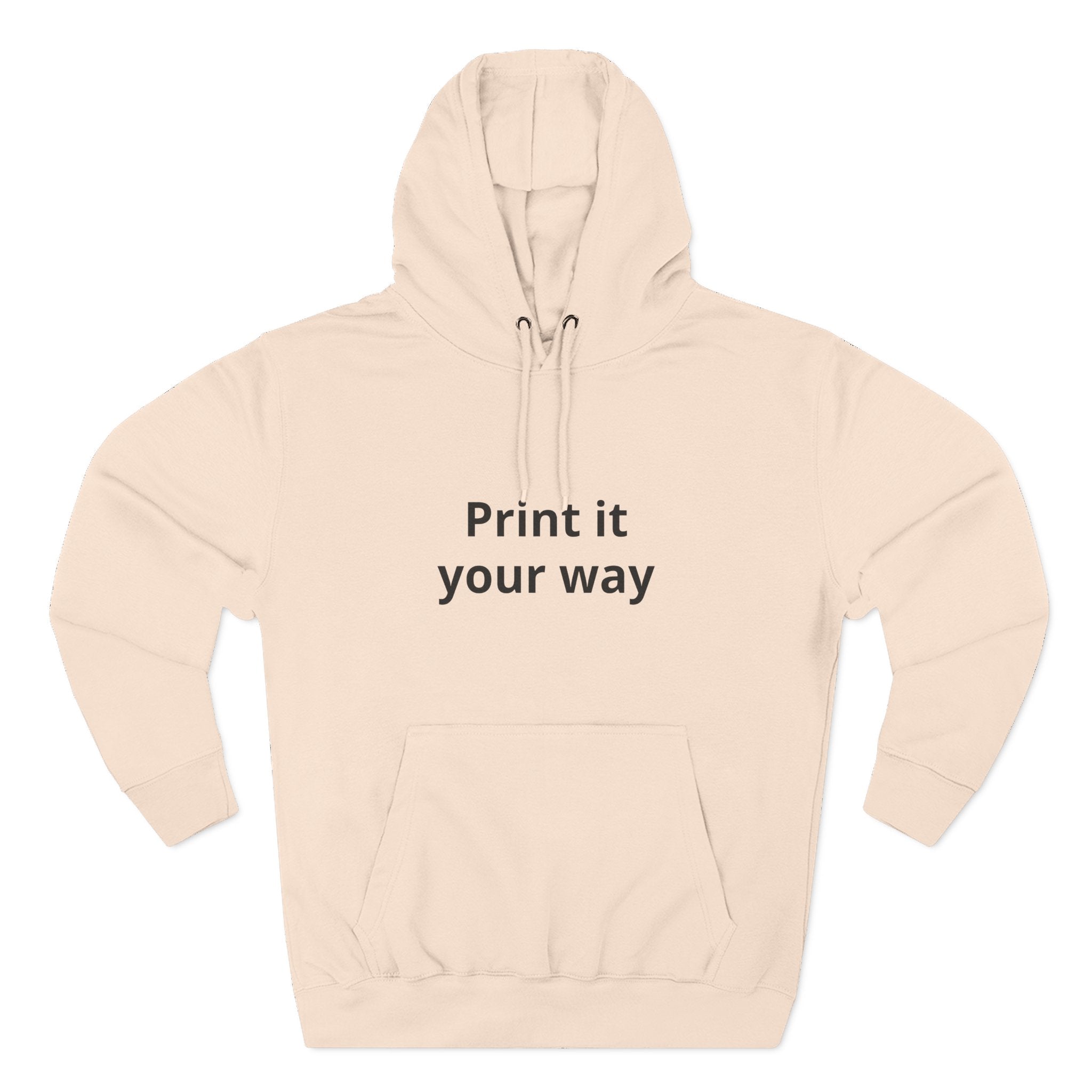 Three-Panel Fleece Hoodie