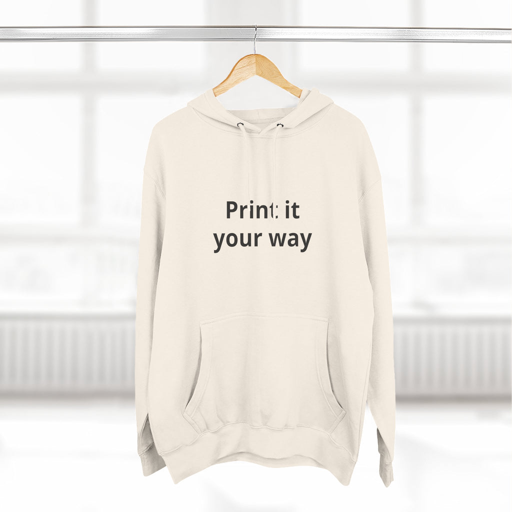 Three-Panel Fleece Hoodie