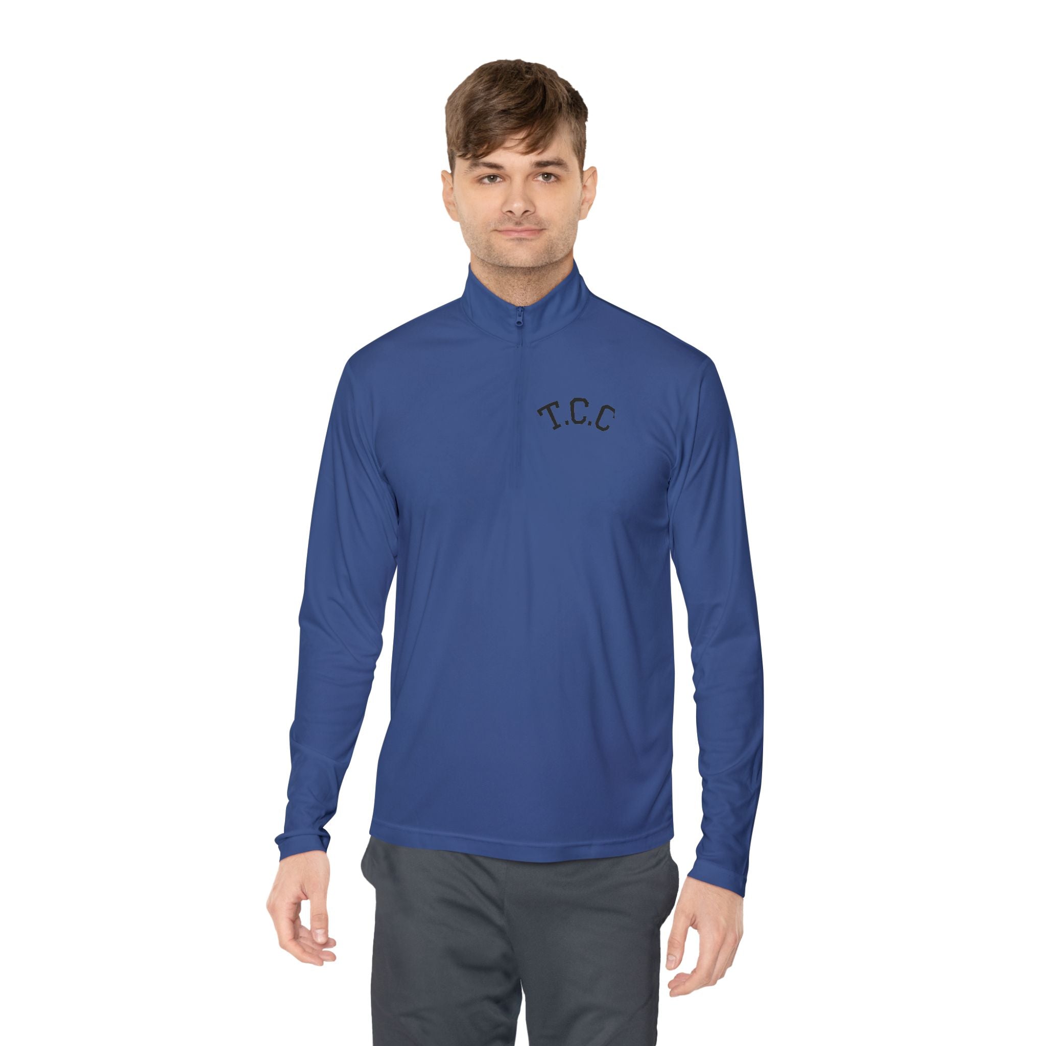 T.C.C. Brand Premium Quarter-Zip Pullover — Minimal Athletic Logo Pullover