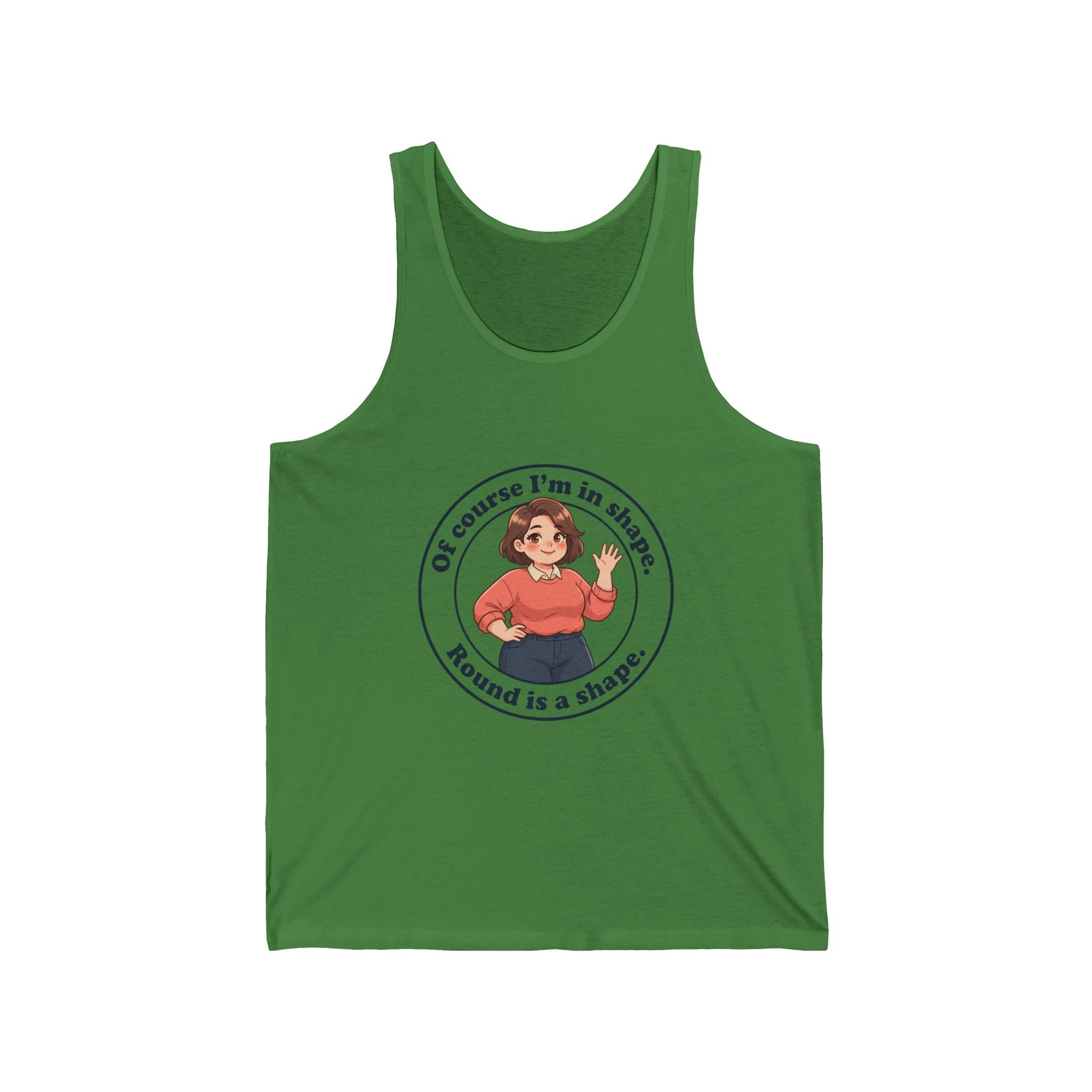 Round Is a Shape Tank Top — "Of Course I’m in Shape" Plus-Size Body Positive Graphic Tank