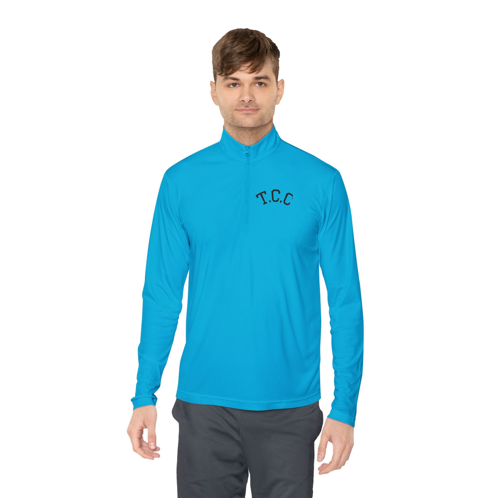 T.C.C. Brand Premium Quarter-Zip Pullover — Minimal Athletic Logo Pullover