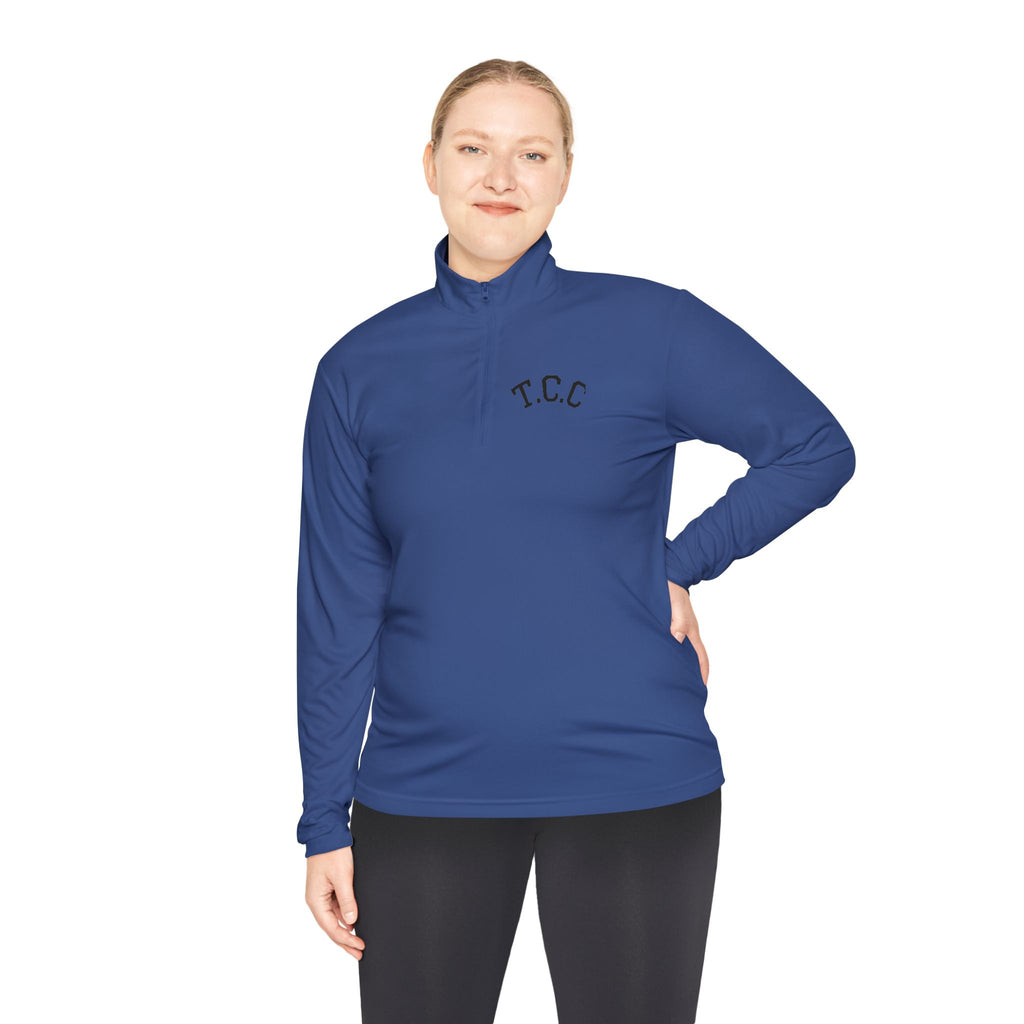 T.C.C. Brand Premium Quarter-Zip Pullover — Minimal Athletic Logo Pullover