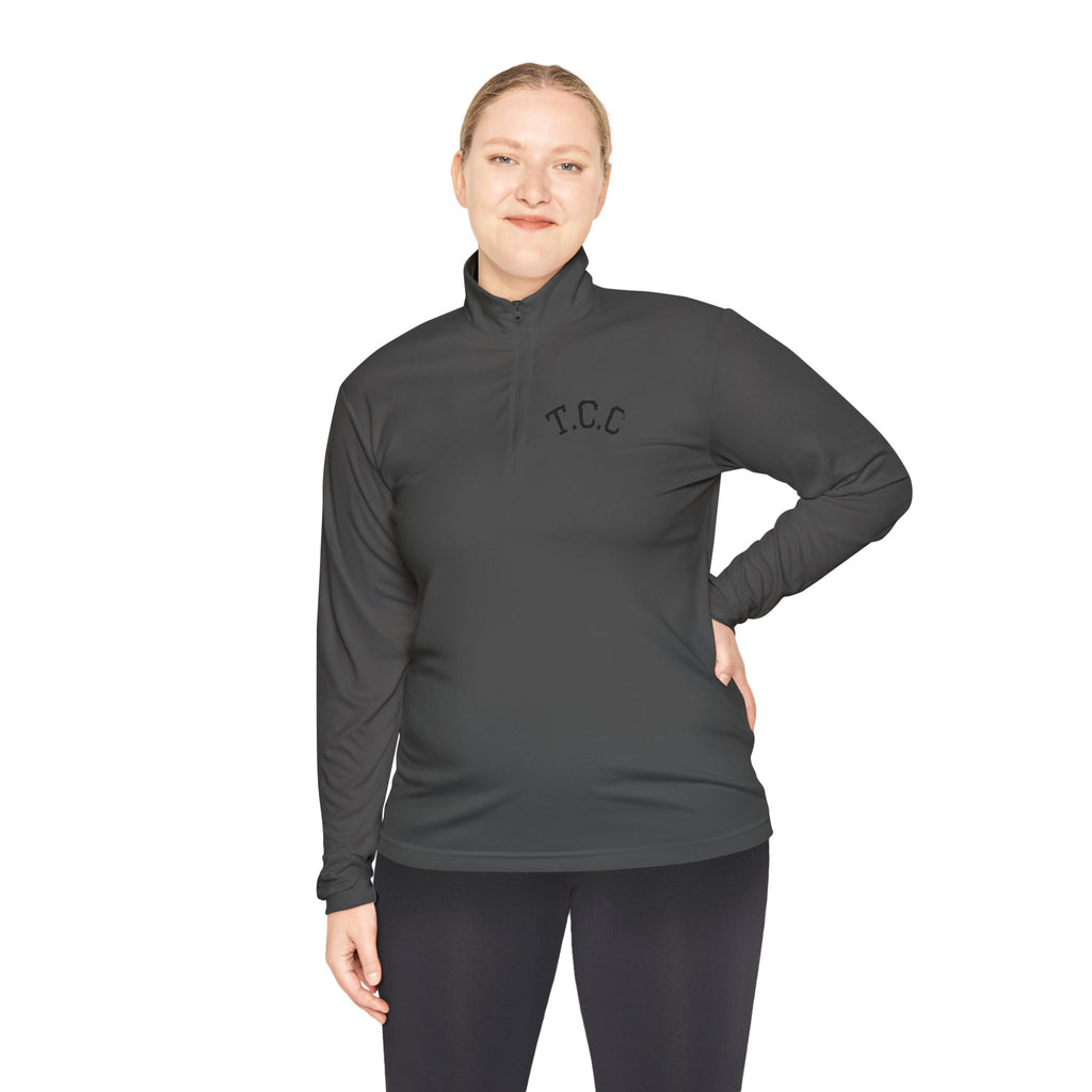 T.C.C. Brand Premium Quarter-Zip Pullover — Minimal Athletic Logo Pullover