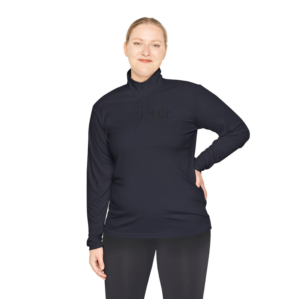 T.C.C. Brand Premium Quarter-Zip Pullover — Minimal Athletic Logo Pullover