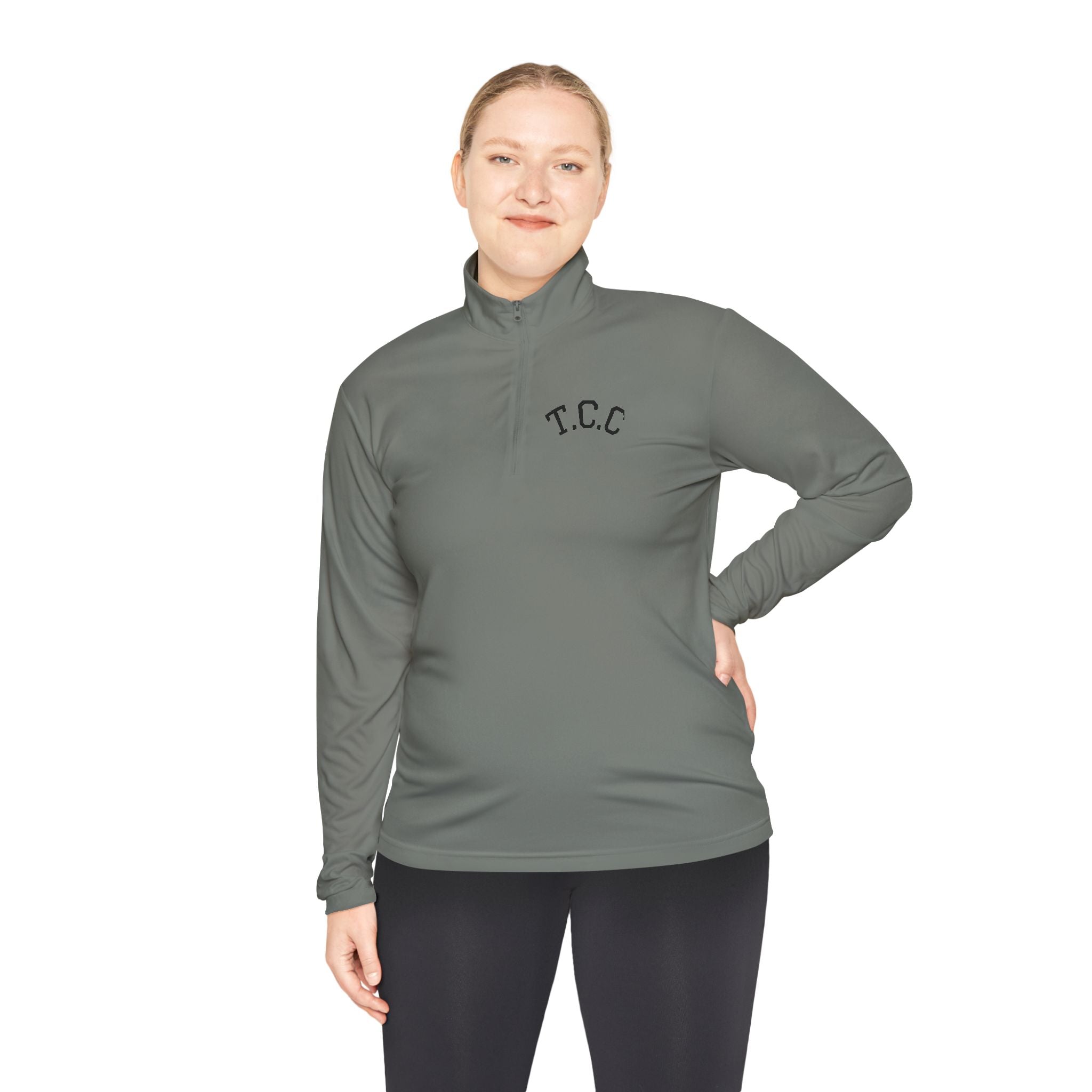 T.C.C. Brand Premium Quarter-Zip Pullover — Minimal Athletic Logo Pullover